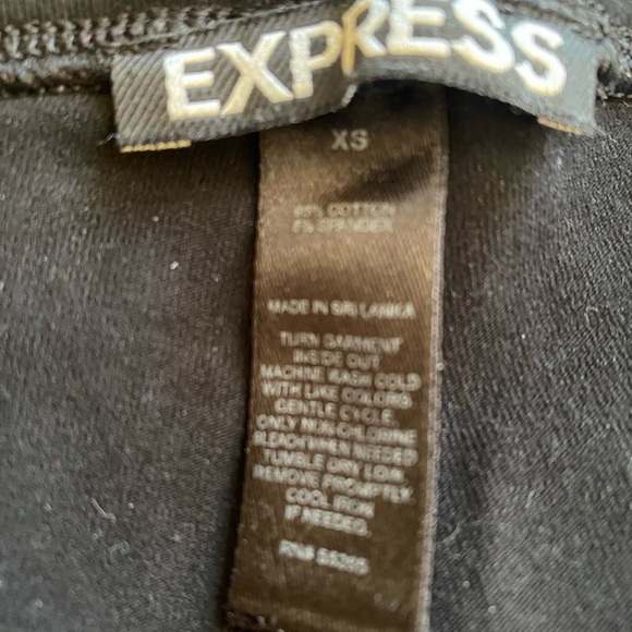 Never Worn Express Black Lace-Up Women's Pants - Picture 2 of 4